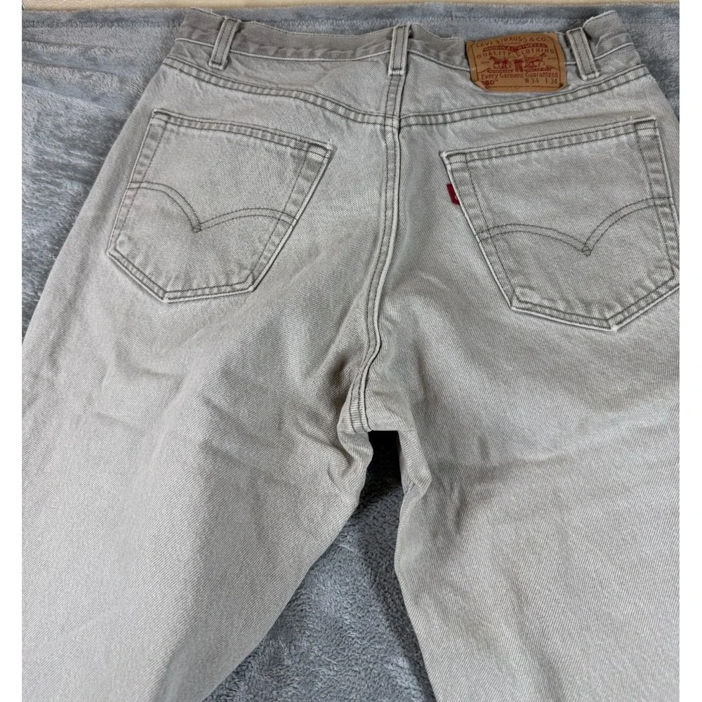 Vtg Levi's 550 Relaxed Fit Jeans Men's 34x34 Gray USA Made 80s 90s Tapered Leg